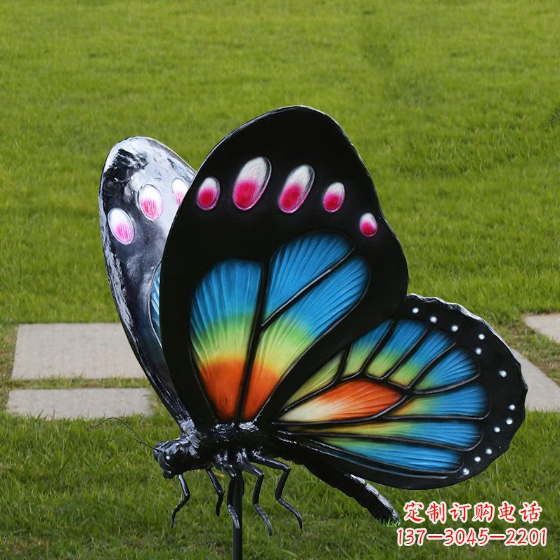 唐山玻璃钢制作的蝴蝶雕塑