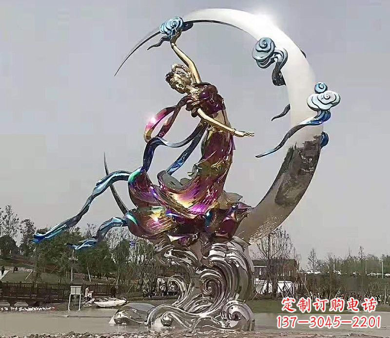 唐山不锈钢嫦娥奔月雕塑
