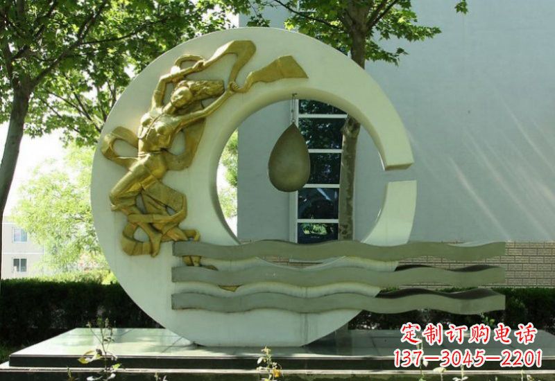 唐山不锈钢嫦娥奔月雕塑——传承中华文化