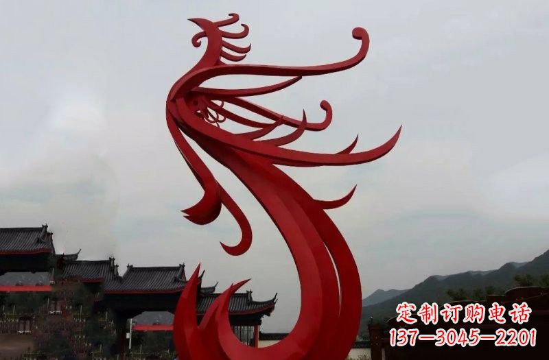 唐山精美不锈钢凤凰雕塑
