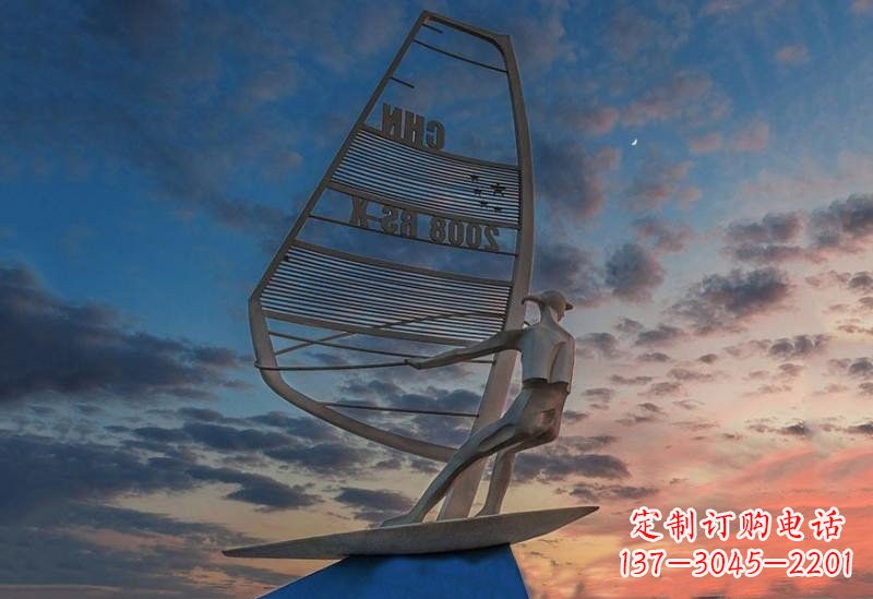 唐山不锈钢帆船雕塑——象征着美丽的梦想