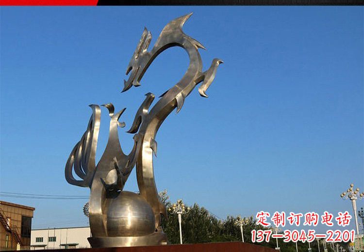 唐山不锈钢龙凤雕塑艺术精美的精品