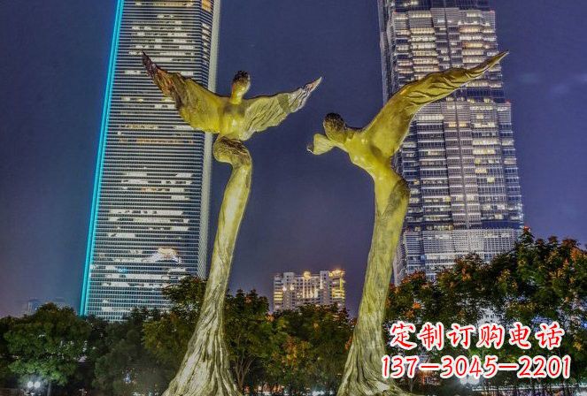 唐山不锈钢大型天使雕塑一种极具震撼力的艺术之作