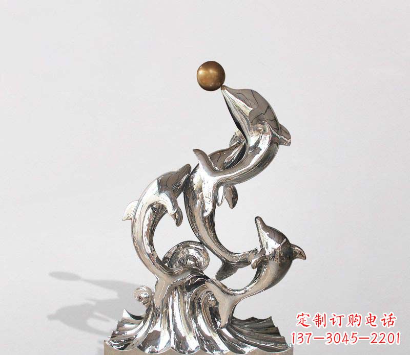 唐山不锈钢海豚雕塑精美的艺术杰作