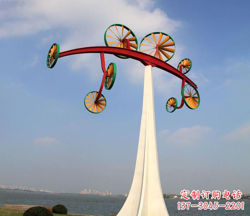 唐山不锈钢风车雕塑艺术美学的完美结合