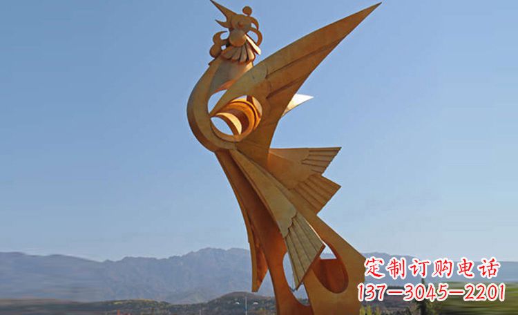 唐山不锈钢凤凰雕塑,给环境增添灵动之美