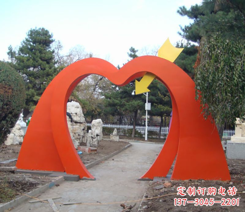 唐山不锈钢拱门雕塑给空间增添灵动之美