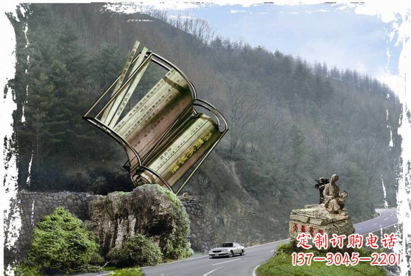 唐山神农本草经竹简雕塑——传承中华文化精髓