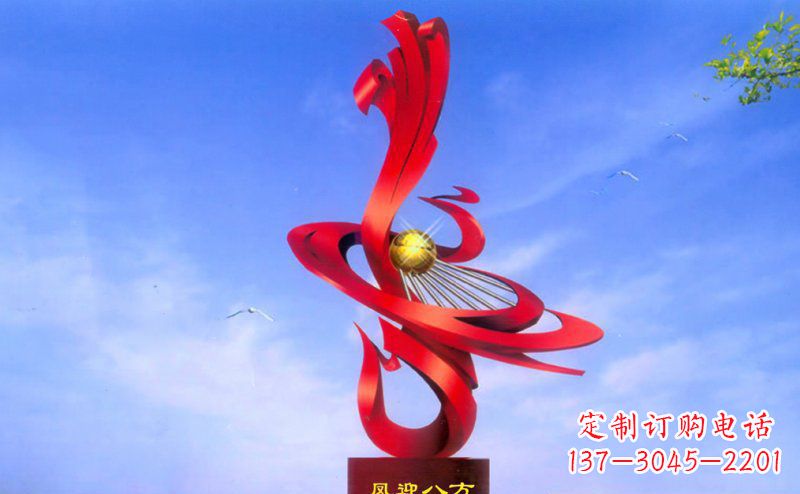 唐山不锈钢孔雀雕塑——迎接八方美好
