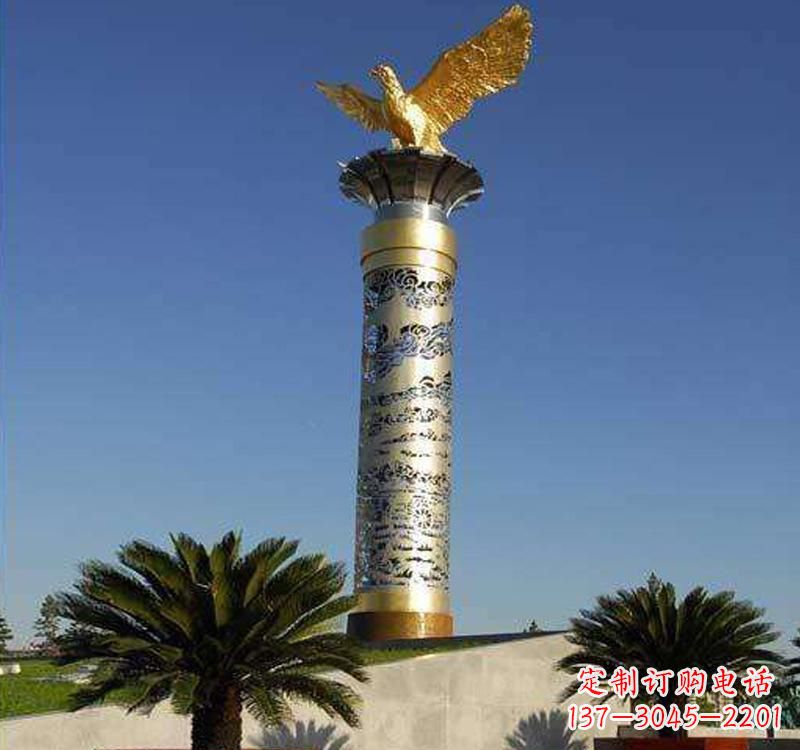 唐山不锈钢龙柱雕塑把神秘的传统融入现代