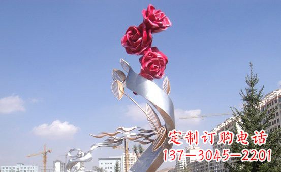 唐山不锈钢玫瑰雕塑精致的艺术之美