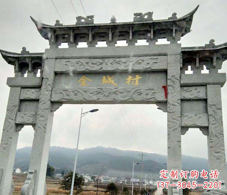 唐山该牌坊雕塑。
