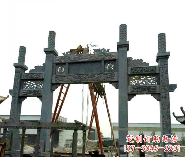 唐山村庄牌坊雕塑传承历史文化