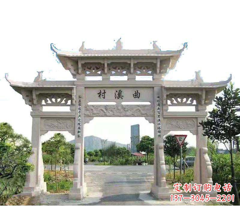 唐山精美牌坊雕塑——村庄的艺术瑰宝