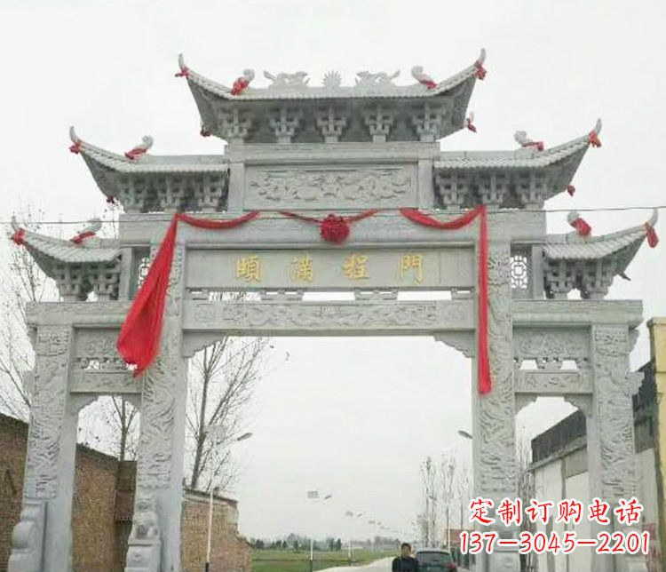 唐山牌坊雕塑纪念历史,传承文化
