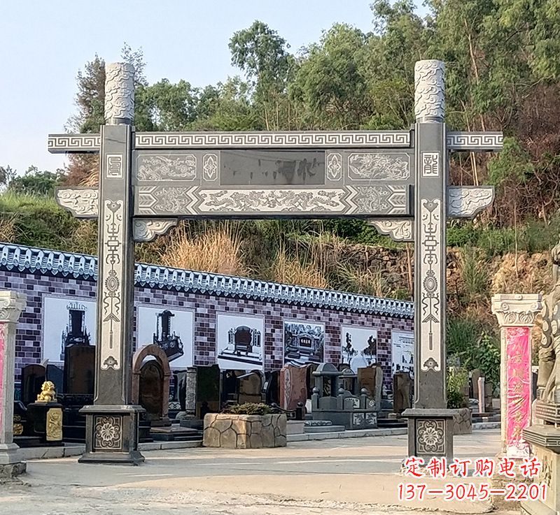 唐山古村牌坊雕塑精湛技艺的经典之作