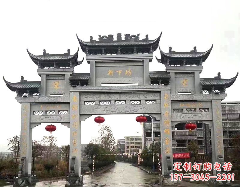 唐山村庄石牌坊雕刻传统工艺的精美瑰宝