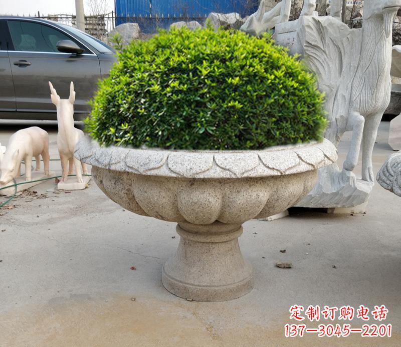 唐山优雅大理石花盆雕塑