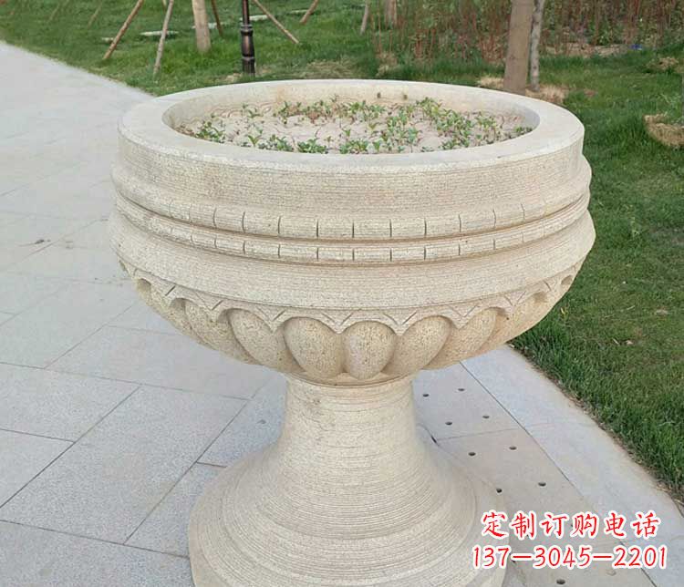 唐山大理石花盆石雕