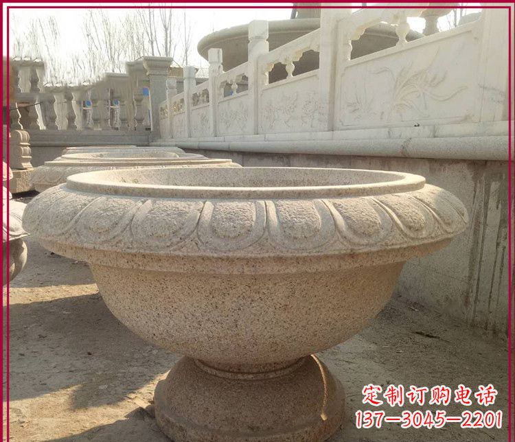 唐山大理石花盆雕塑