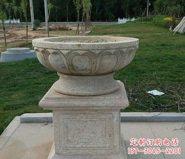 唐山大理石花盆石雕