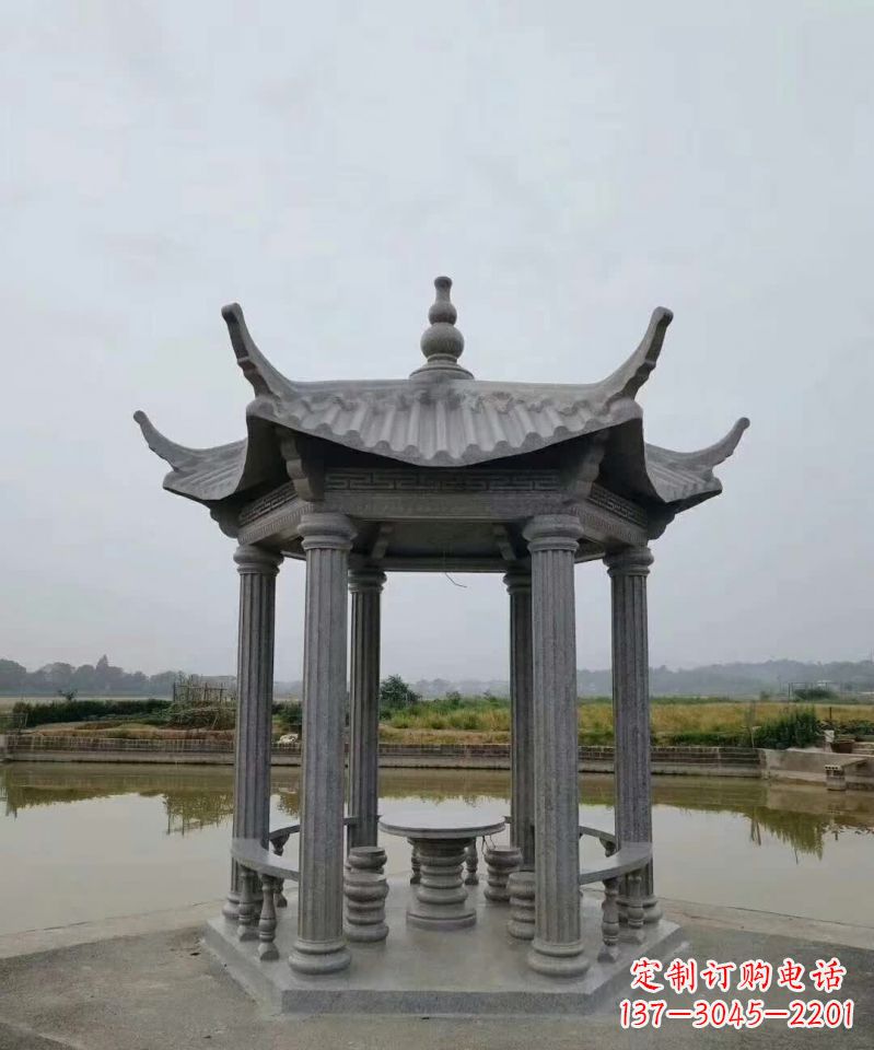 唐山大理石凉亭石雕塑,优雅经典无双