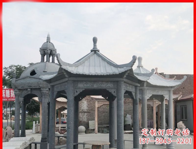 唐山六角凉亭石雕