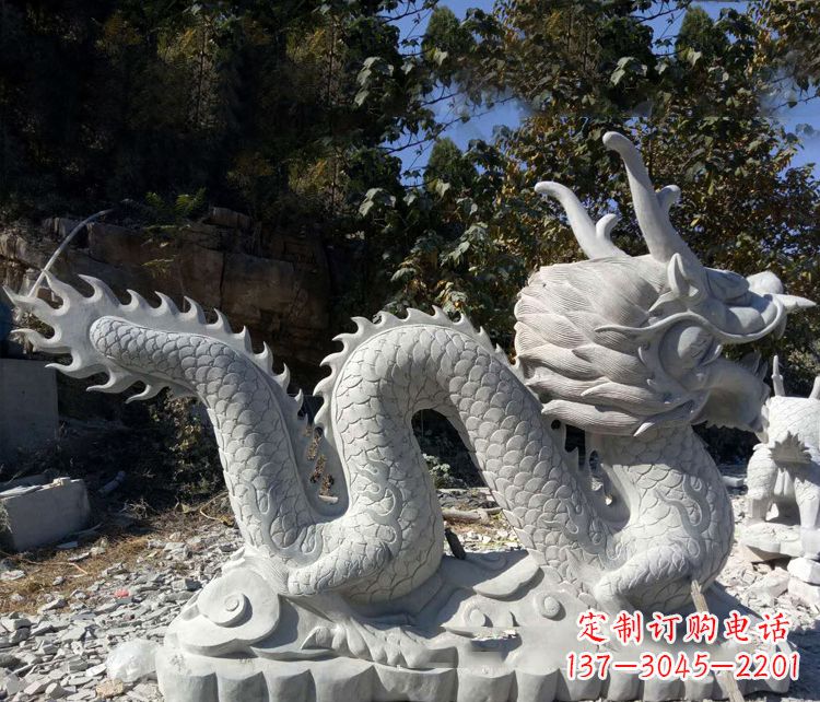 唐山精美大理石龙雕塑