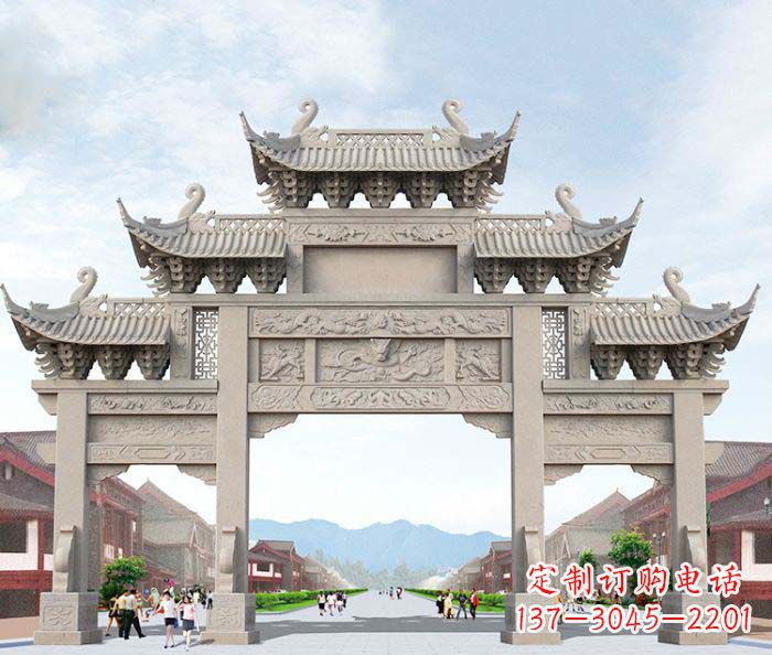 唐山大理石牌坊石雕艺术品