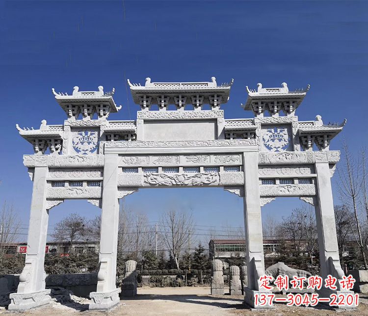 唐山特色大理石牌坊石雕