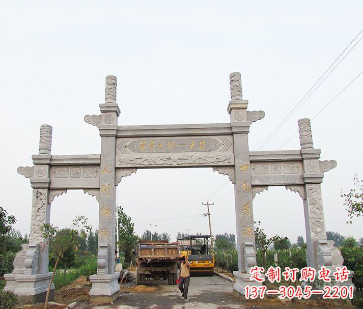 唐山大理石牌坊石雕,艺术精髓永不凋零