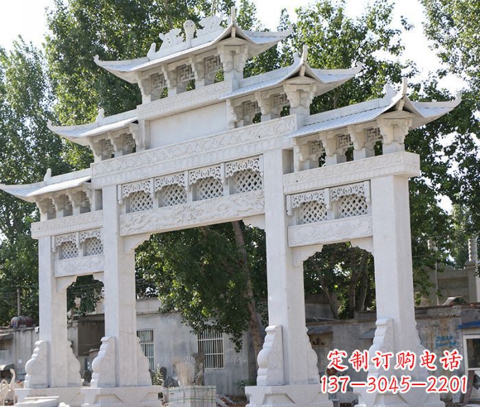 唐山道路牌坊石雕定制