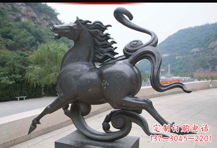 唐山公园奔马铜雕 (2)