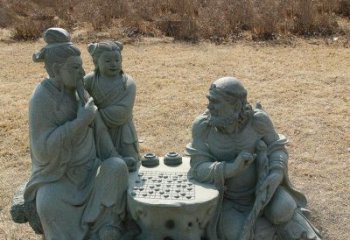 唐山八仙下棋铜雕塑