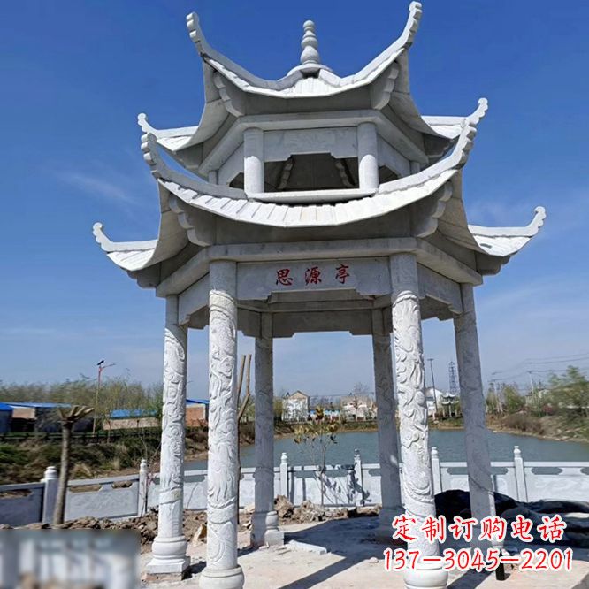 唐山公园大理石凉亭