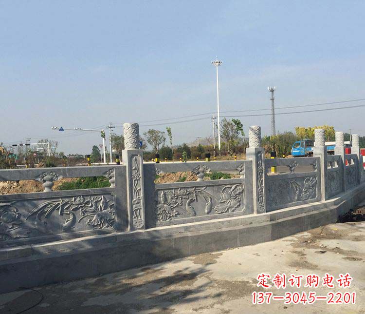 唐山风格各异的精美公园仿古石栏板雕塑