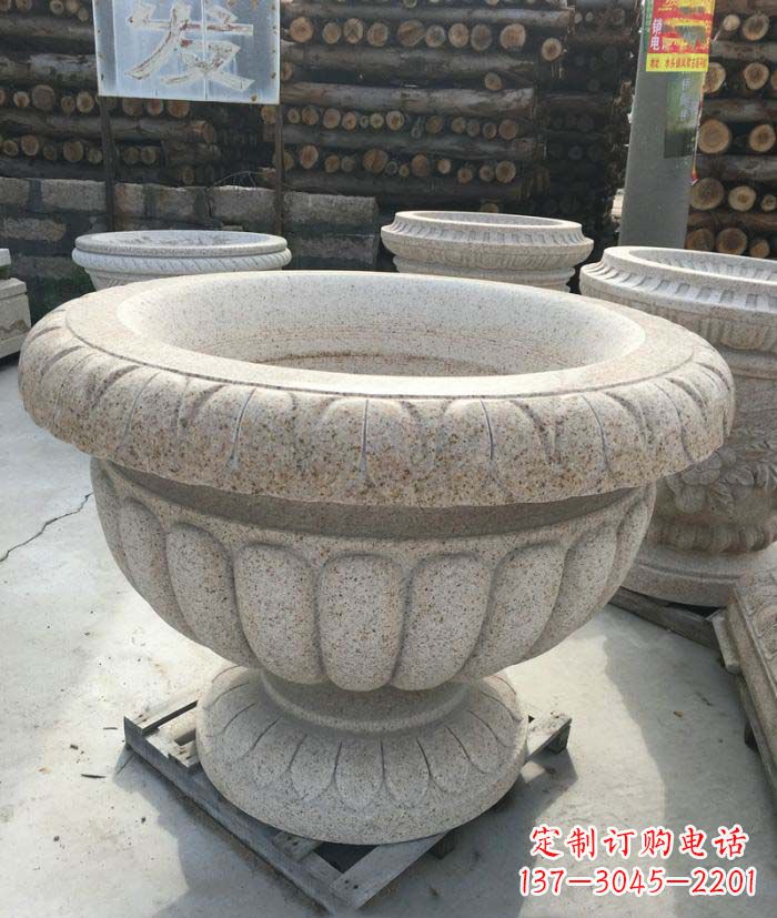 唐山高质量大理石花盆石雕