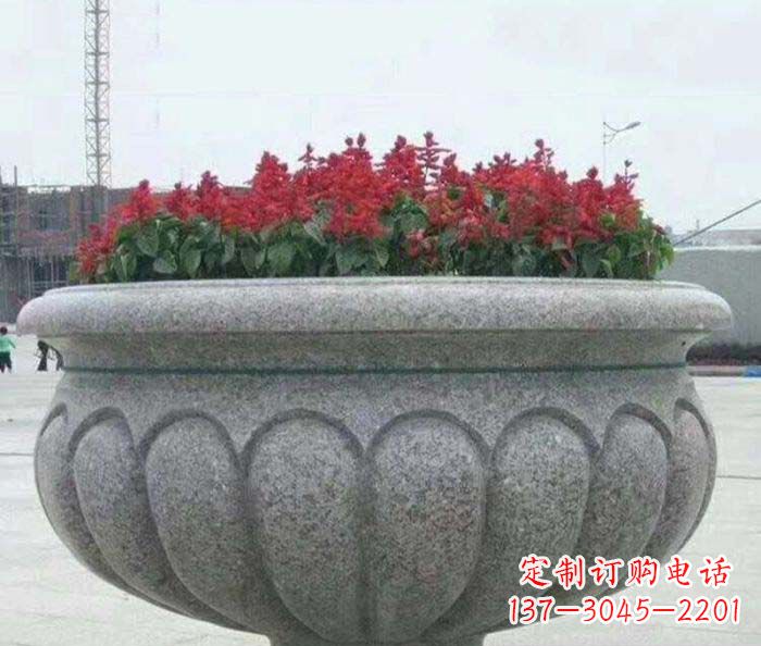 唐山精美大理石花盆雕塑