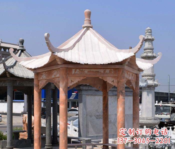 唐山中领雕塑设计凉亭雕塑,清新简约添美感