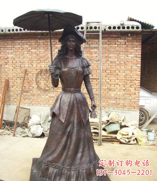 唐山公园西洋美女人物铜雕