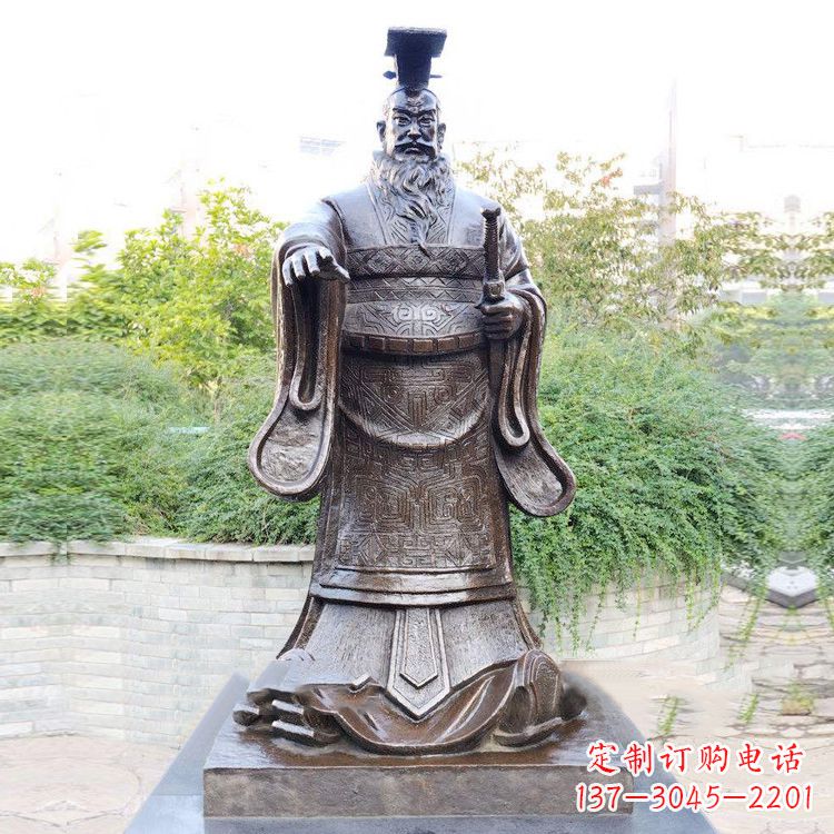 唐山公园原理历史名人古代著名帝王雕塑秦始皇雕像