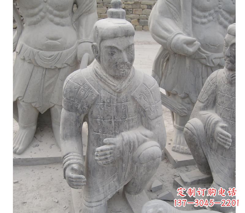 唐山古代兵马俑石雕