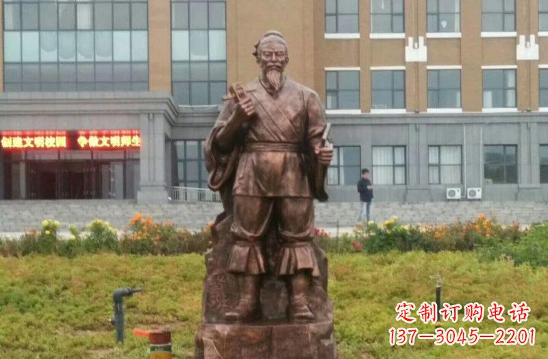 唐山传承古代名人铜雕——鲁班雕像