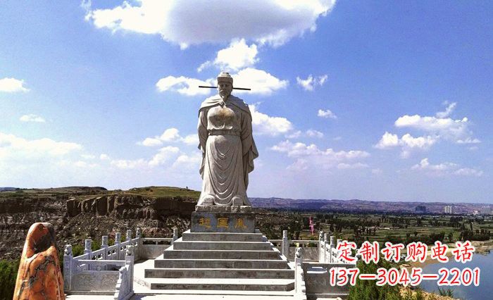 唐山景区古代名人赵匡胤石雕