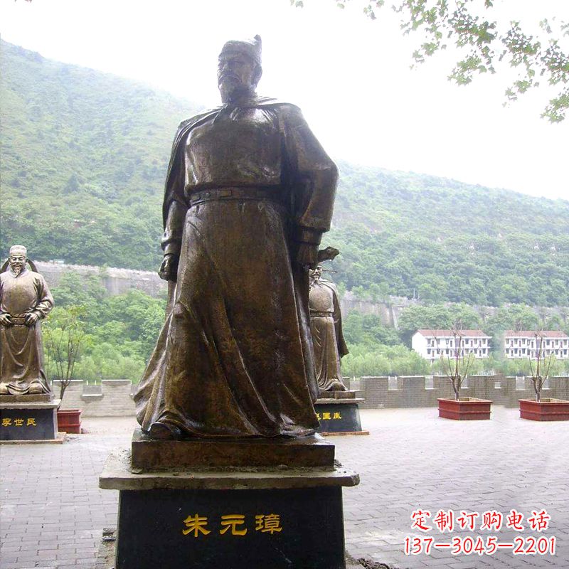 唐山传承古代荣耀，朱元璋帝王铜雕塑像