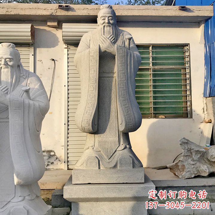 唐山用砂岩浮雕铸造大师级精美孔子雕塑