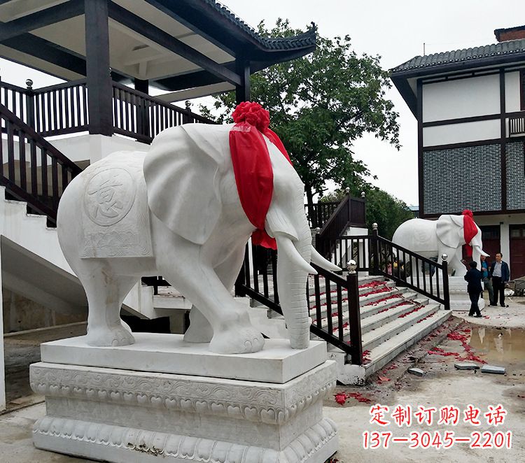 唐山石雕大象 观音栏杆