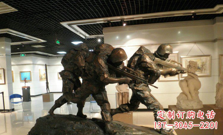 唐山士兵突击战士铜雕