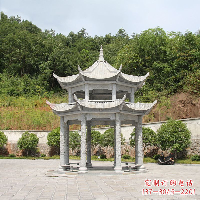 唐山双层庭院石凉亭