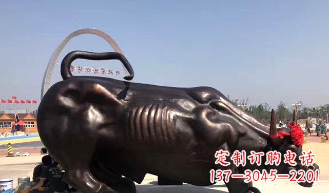唐山水牛铜雕